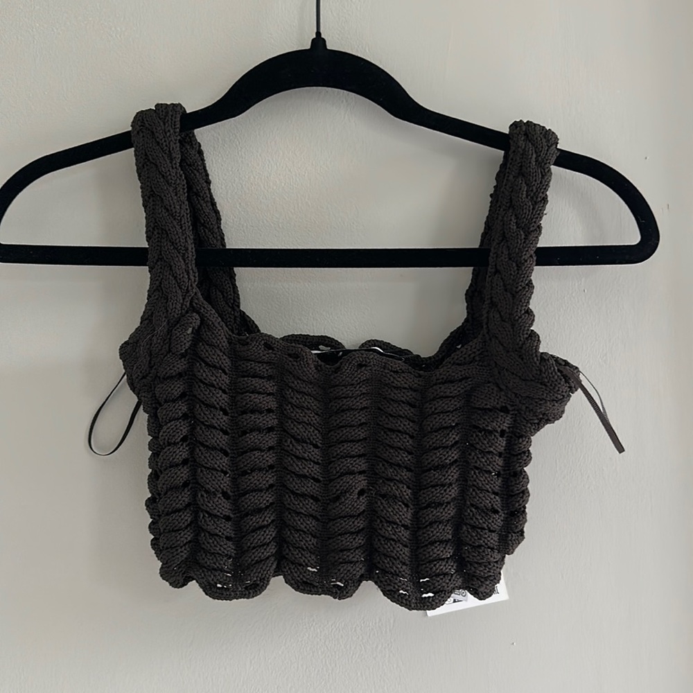 NWT Zara knit cropped top